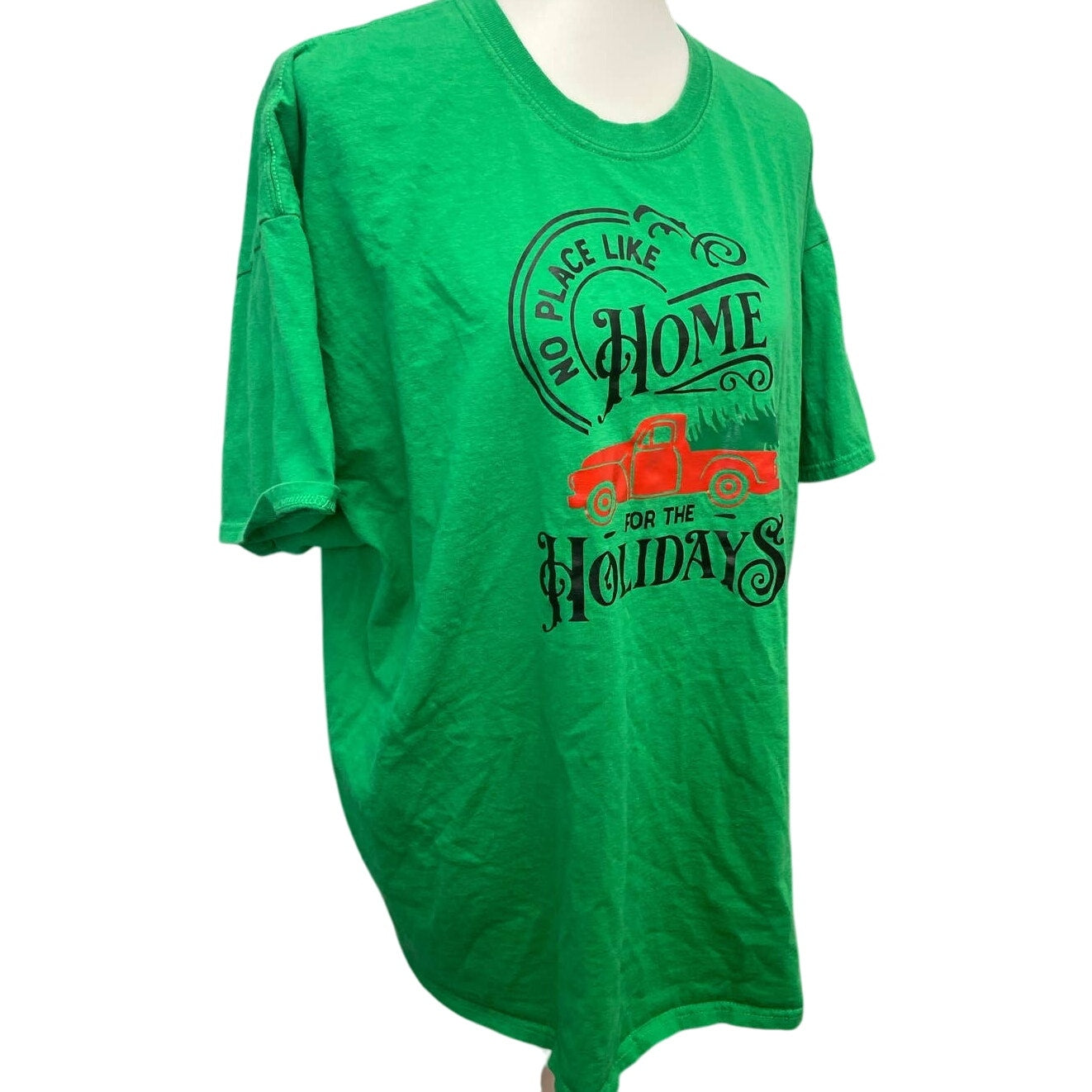 No Place Like Home For The Holidays Womens 2X Christmas 100% Cotton Tee Shirt