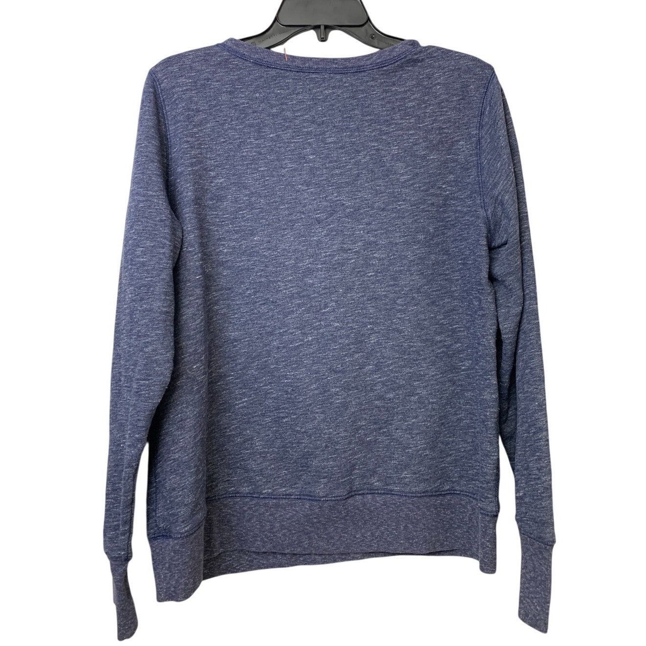 Upcycled Hand Printed Womens Large This is Love John 19:30 Blue Sweatshirt