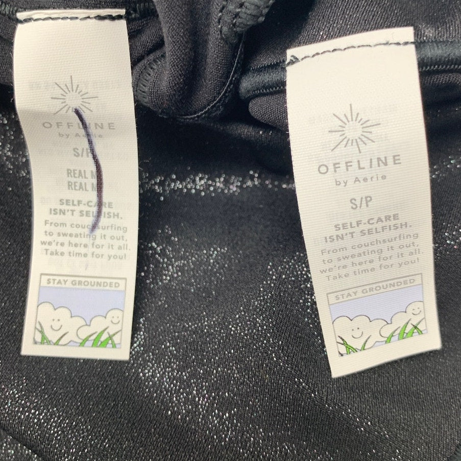 New OFFLINE Aerie Womens Small Real Me High Waist Crossover 7/8 Legging w Bra