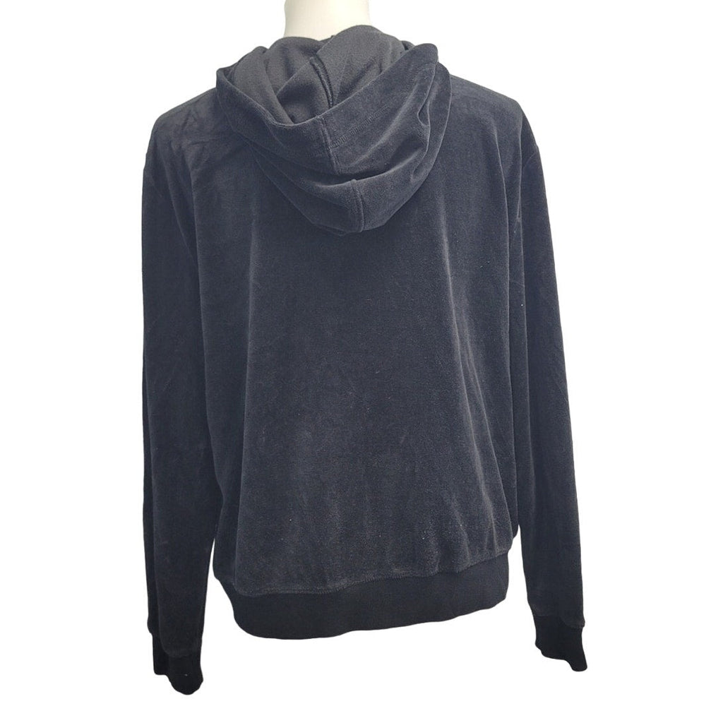 Comfort Zone Womens XL Black PolyCotton Long Sleeve Full Zip Hooded Jacket