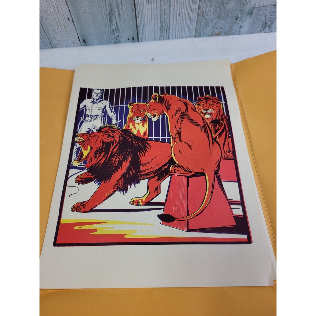 10 Vintage 1976 Circus Graphics of Majestic Photo Press 11" by 14" Art Posters