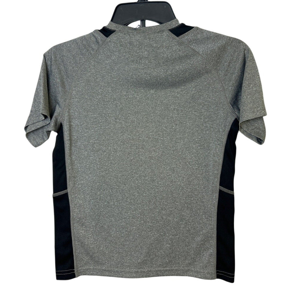 New Hand Printed Boys Medium Heathered Here Comes Chaos Short Sleeve Tee Shirt