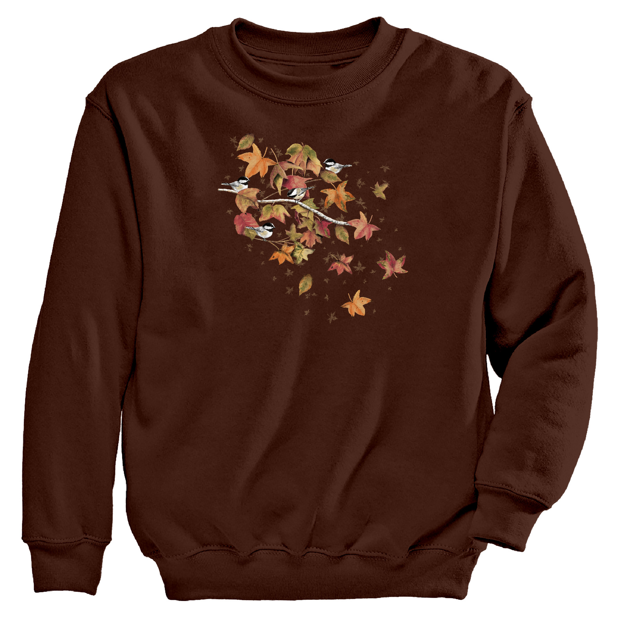 Autumn Chickadees Crewneck Sweatshirt