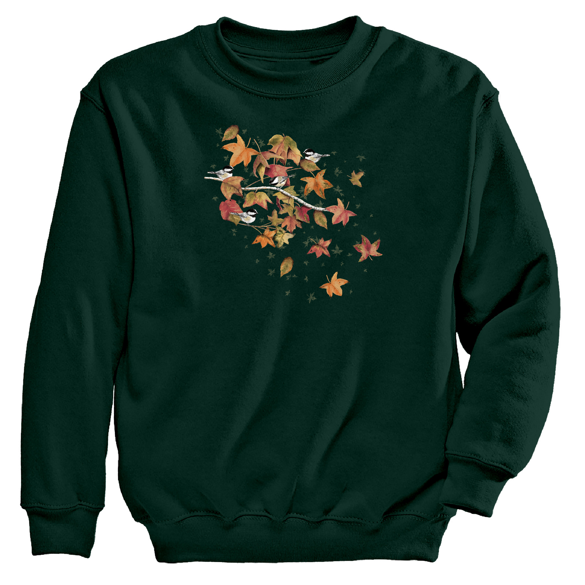 Autumn Chickadees Crewneck Sweatshirt