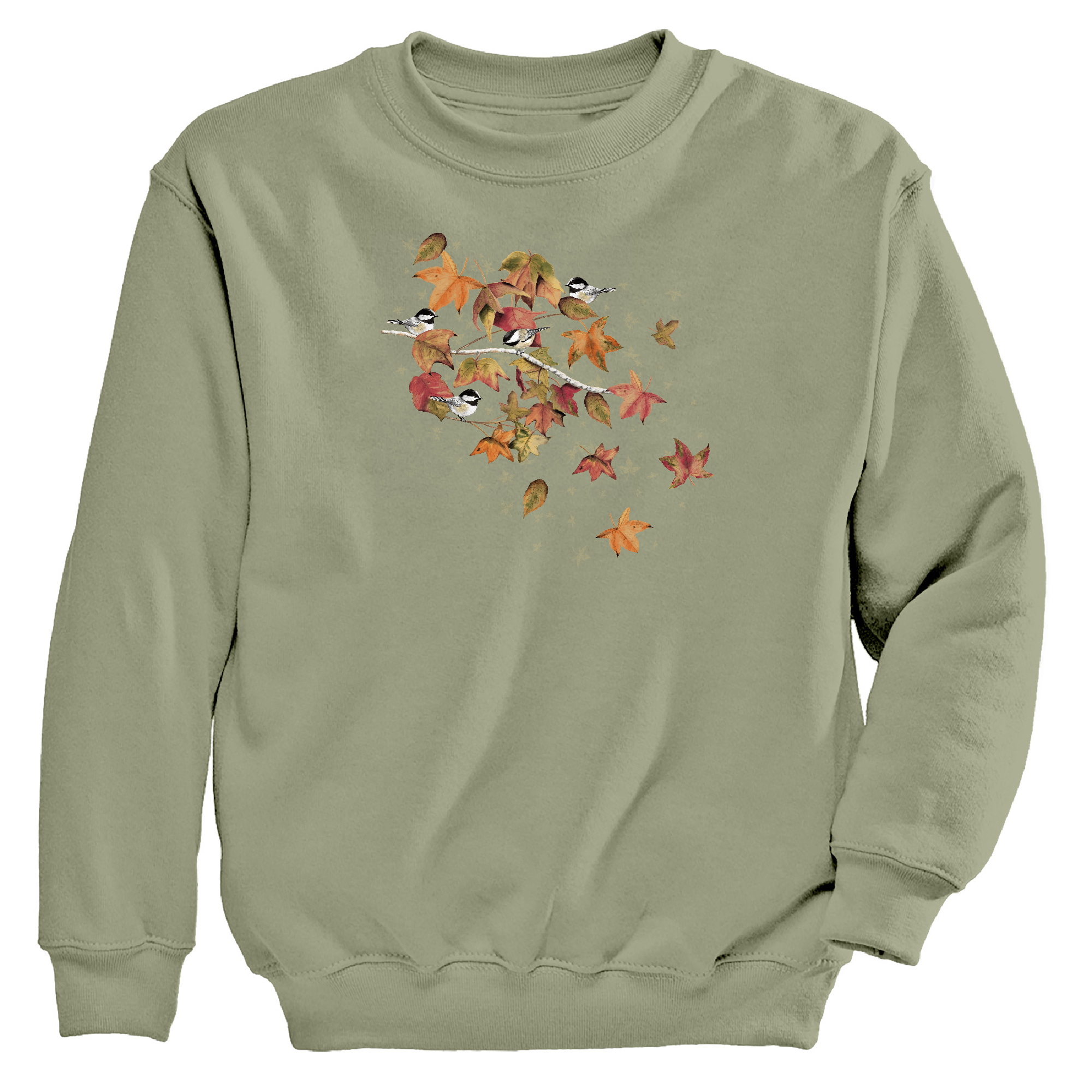 Autumn Chickadees Crewneck Sweatshirt