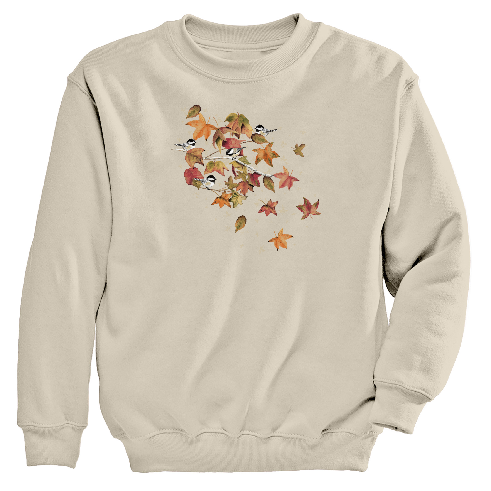 Autumn Chickadees Crewneck Sweatshirt