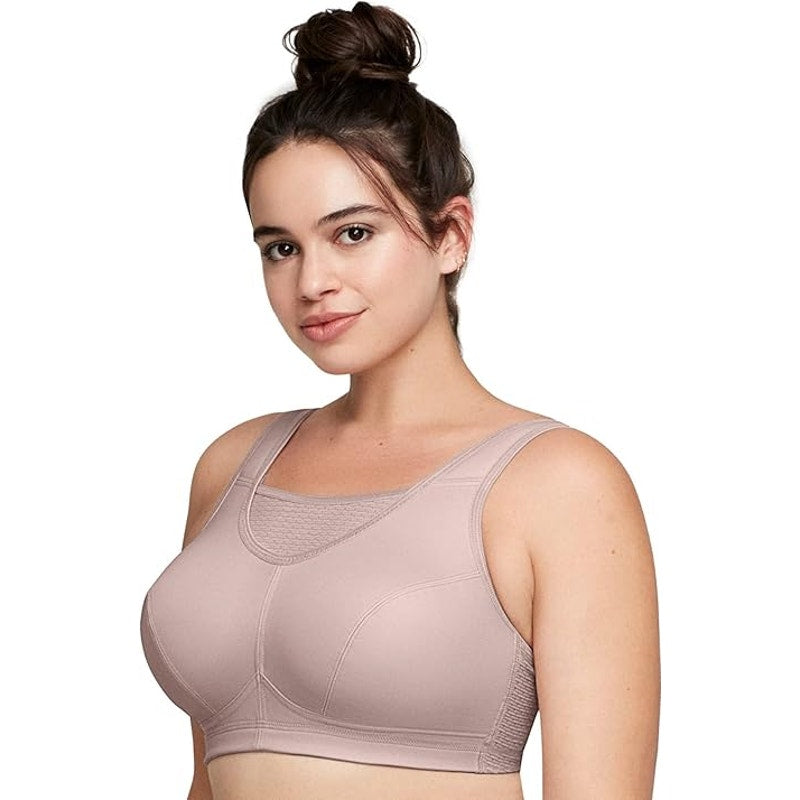 Glamorise Womens 44C Pink No-Bounce Camisole Wirefree Full Coverage Sports Bra