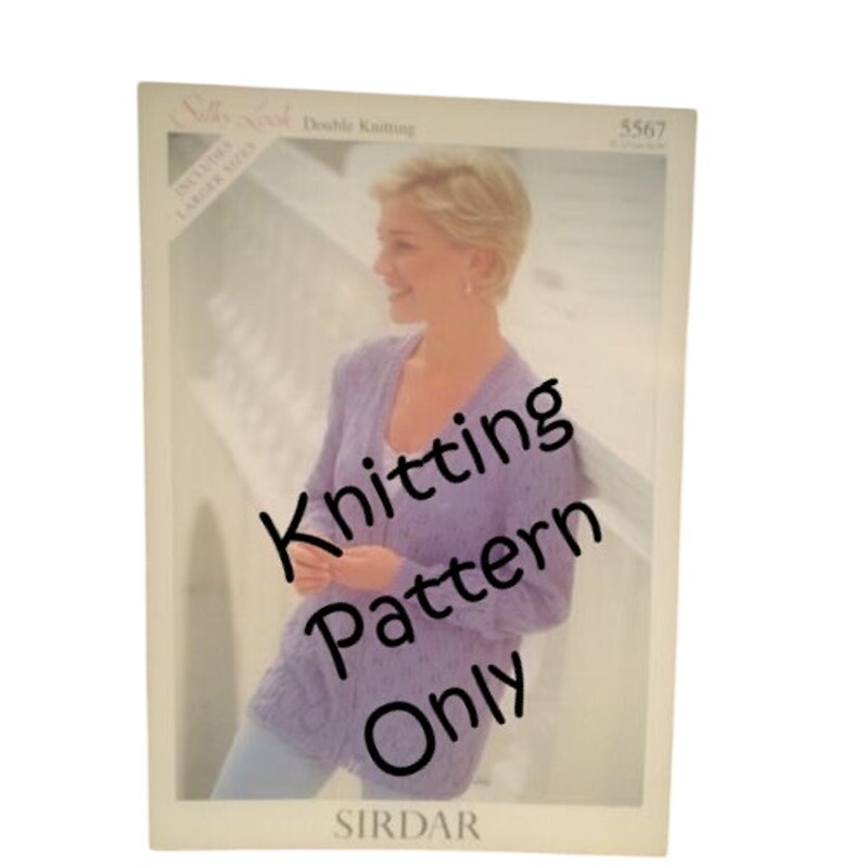 New Sirdar 5567 Silky Look Double Knitting DK Cardigan Sweater Top Pattern
