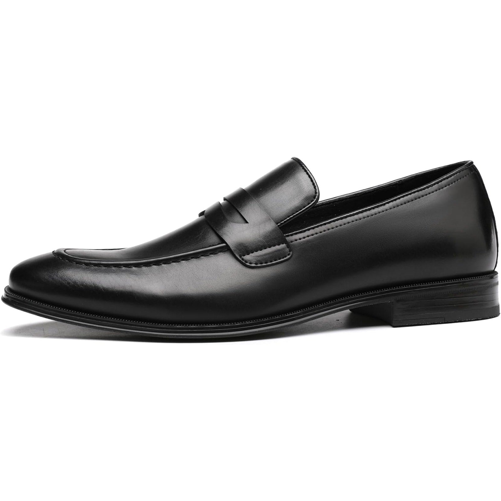 Decardz Mens Size 9.5 Black Faux Leather Slide On Dress Penny Loafer Shoes