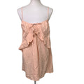 New Aerie Womens Small Orange Peach Spaghetti Strap Front Tie Flowy Mini Dress