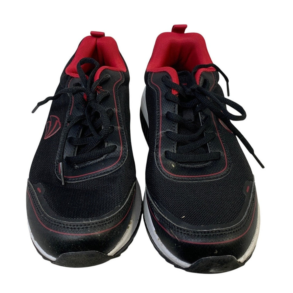 AOV Mens Size 8.5 Red Black Lace Up Low Top Round Toe Tennis Athletic Shoes EUC
