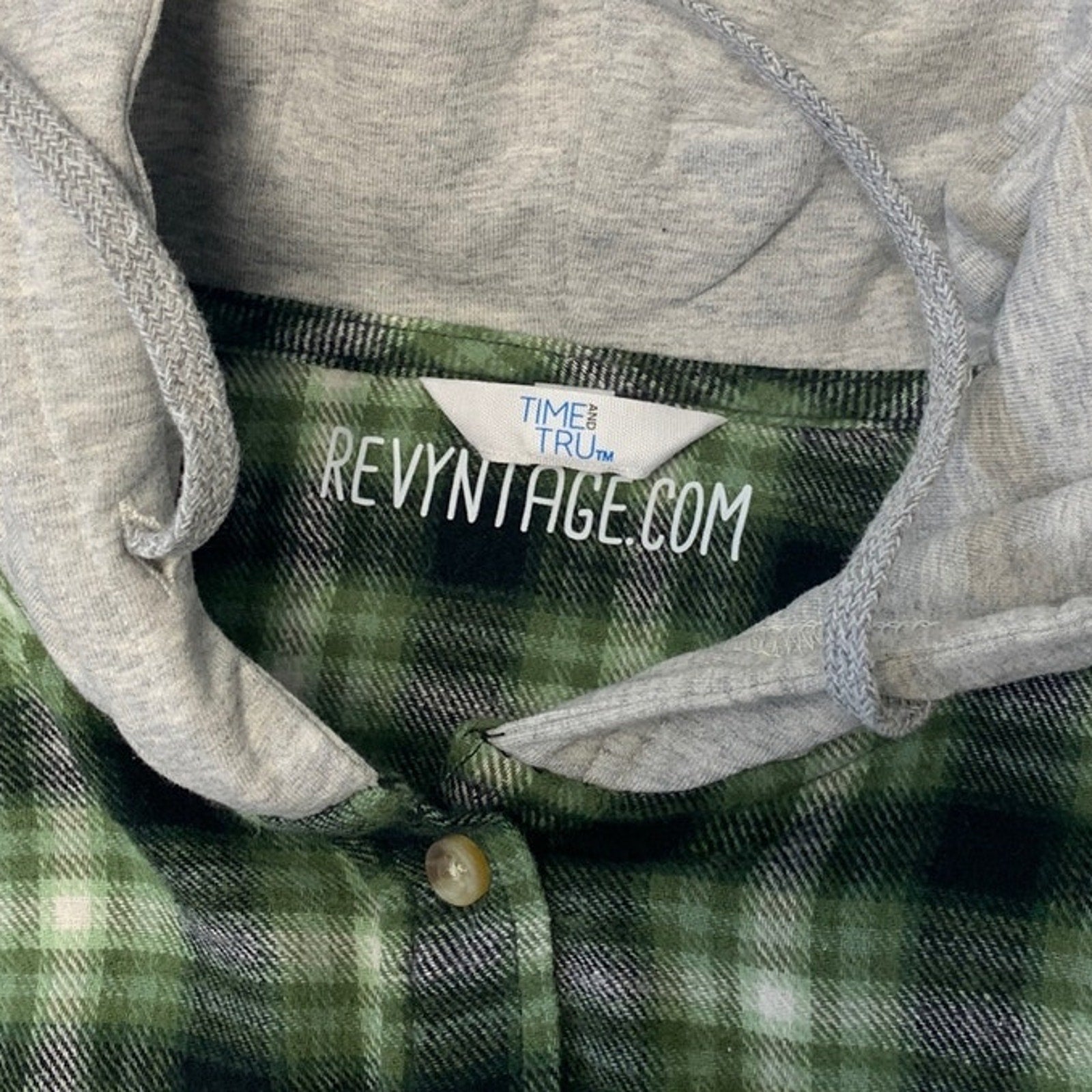 New Hand Printed Women XL Red Cardinal Bird Plaid Flannel Long Sleeve Hoodie