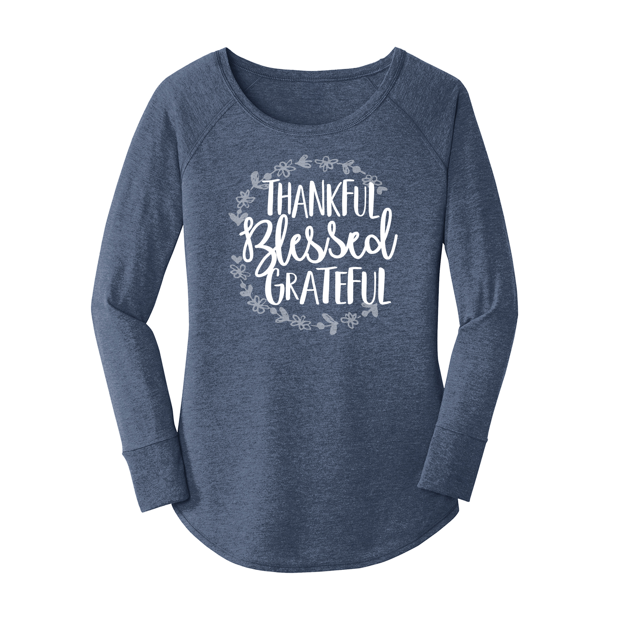 TBG Floral Wreath Long Sleeve Tunic