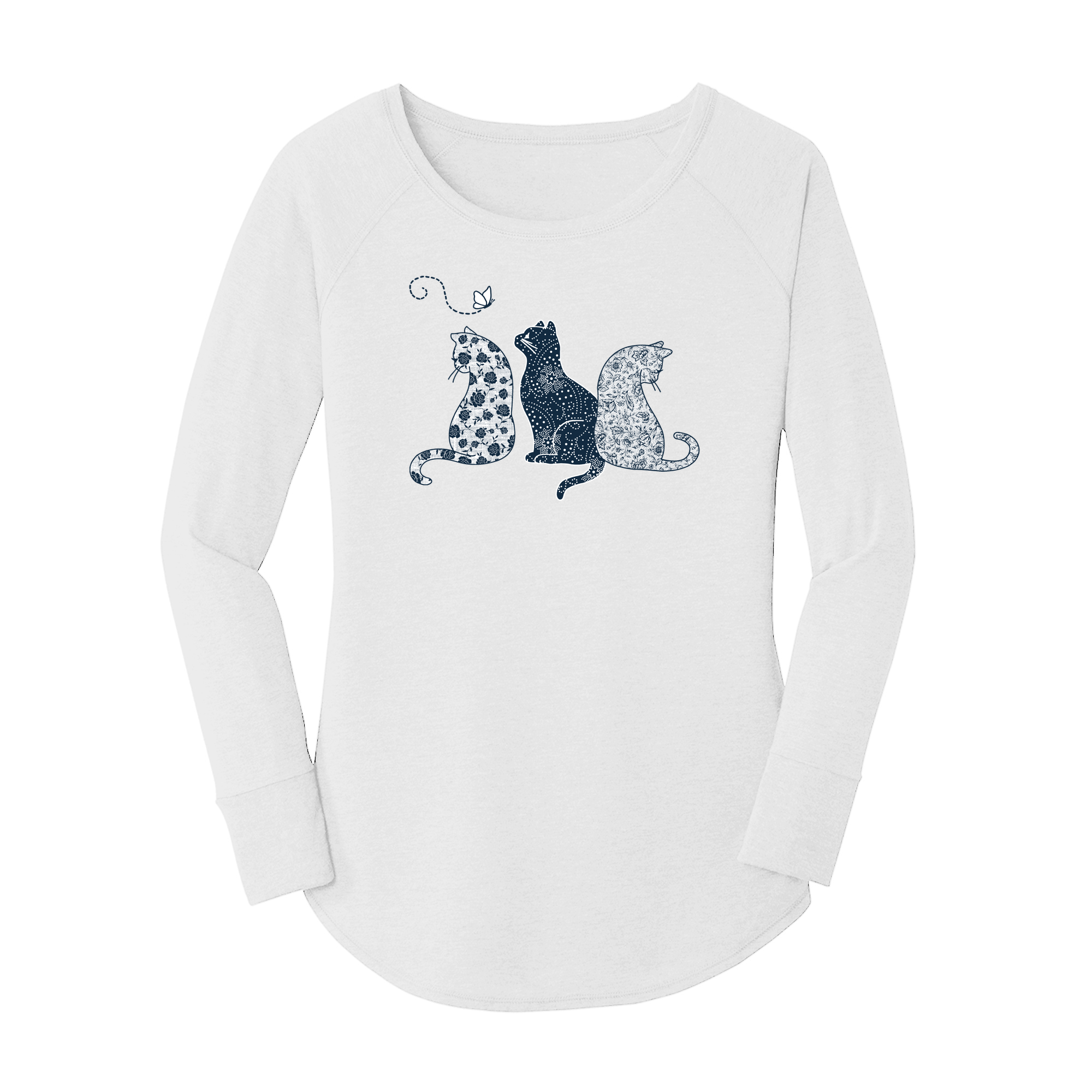 Fancy Cats Long Sleeve Tunic