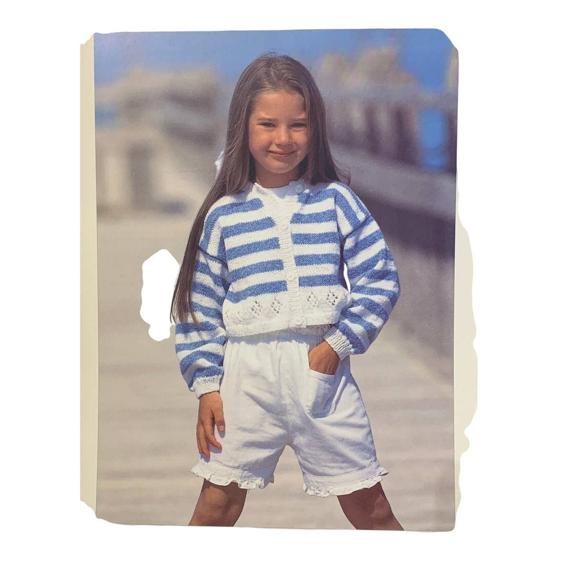 New Sirdar 4038 Denim Tweed Child Cardigan Sweater Double Knitting Pattern