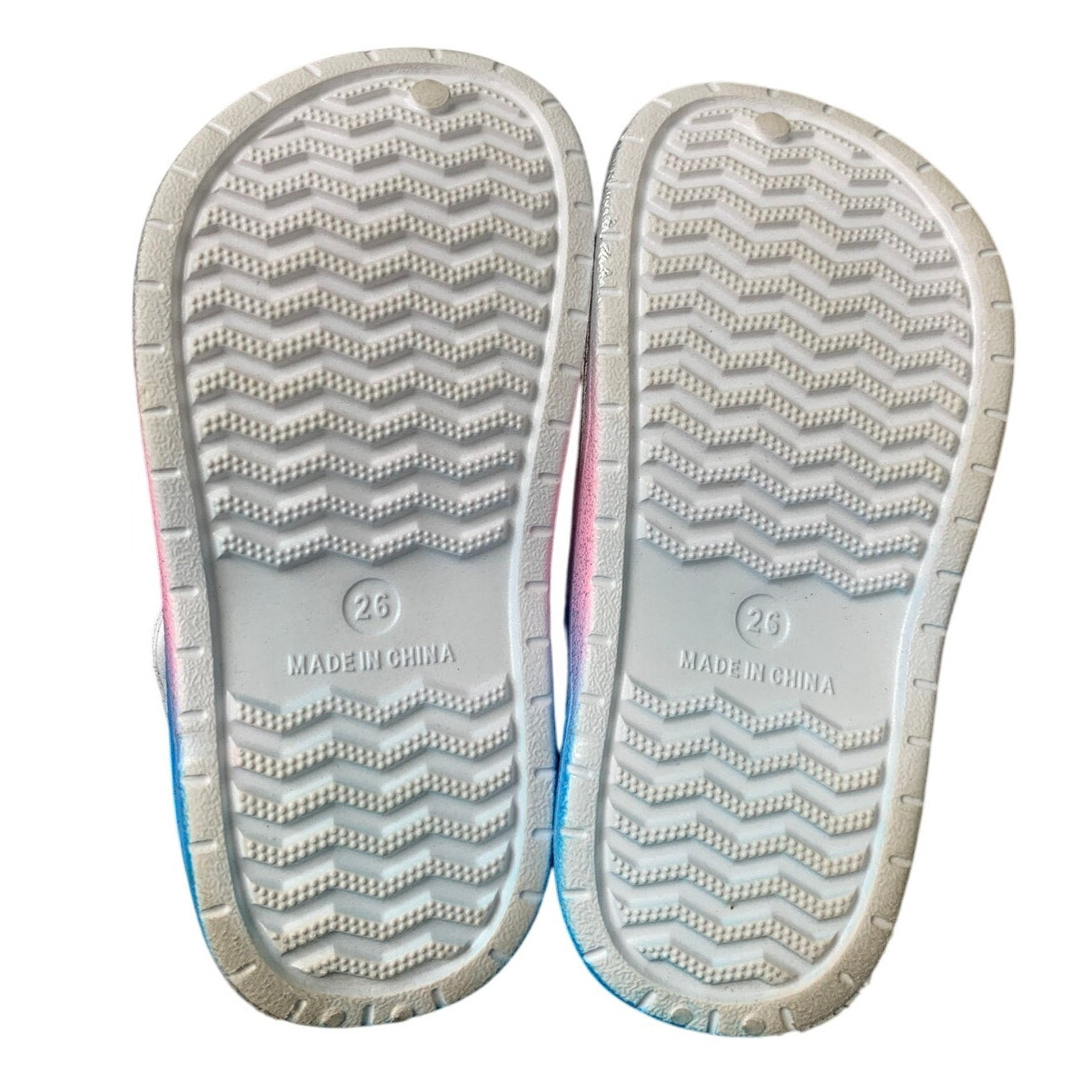 Toddler Girls Size 10 Silver Glitter Ombre Clogs Sandals Slip On Water Shoes
