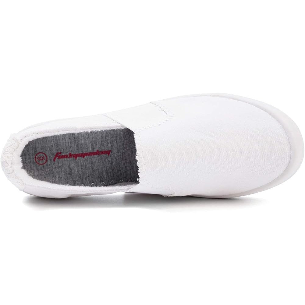 Funky Monkey Womens Size 7 White Canvas Crochet Heel Flat Low Top Sneaker Shoes