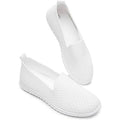 Babudog Womens Size 7 White Mesh Slide On Breathable Comfort Walking Shoes