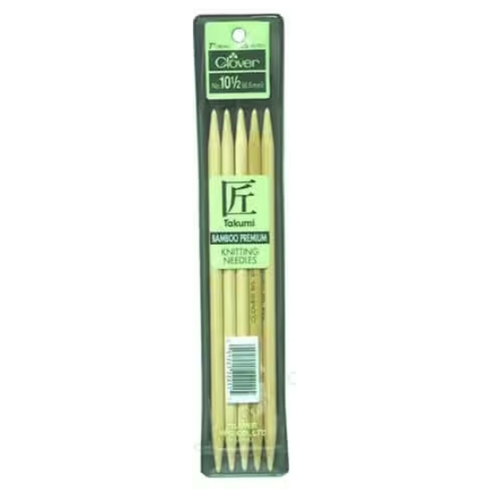 New Clover Bamboo 5 pc Knitting Needle Double Point 7 in. Size 10.5 (6.5mm)
