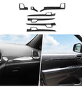 Open Box CheroCar for Jeep Grand Cherokee Dashboard Panel Trim & Door Handle Cover Kits Interior Accessories for 2011-2020 Jeep Grand Cherokee, Carbon