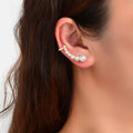 Cartilage Jewelry Ear Cuff Pearl Piercing Crawler Climber Stud Earring