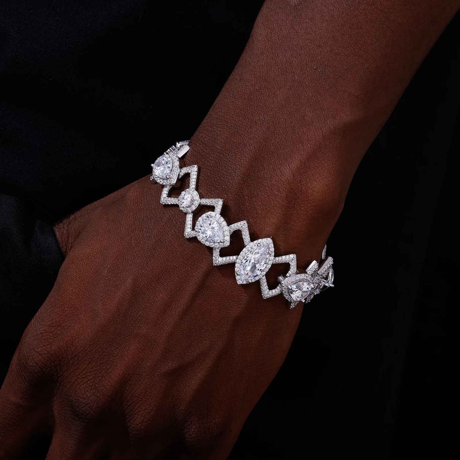 GC Éclat Link Bracelet | 925 Silver VVS Moissanite
