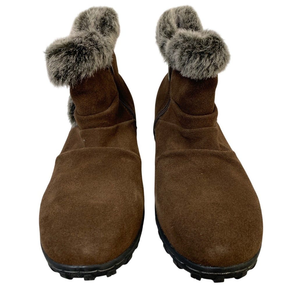 New In Box Khombu Womens Size 9 Brown Lindsey Boot Faux Suede Side Zip Shoes
