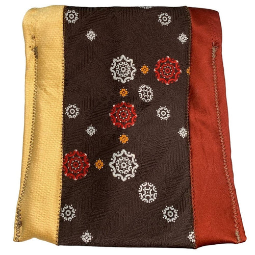 1970s Vintage Handmade Upcycled Mens Necktie Snap Pouch Cosmetic Bag Purse