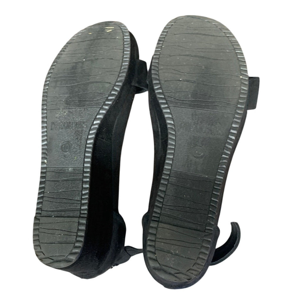 Dream Pairs Womens Size 10 Black 2.5" Wedge Sandal Open Toe Ankle Strap Shoes