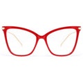 New Feisedy Womens Red Gold Blue Light Blocking Oversized Cat Eye Glasses
