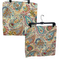 Set of 2 Floral Paisley White Blue Red Cloth Dinner Napkins Table Decor