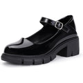 New IDIFU Womens Size 9 Black Patent Leather Platform Mary Janes Dress Shoes