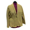 Jones New York Signature Woman 2X Gold Sequin Cotton Blend Knit Sweater Blazer