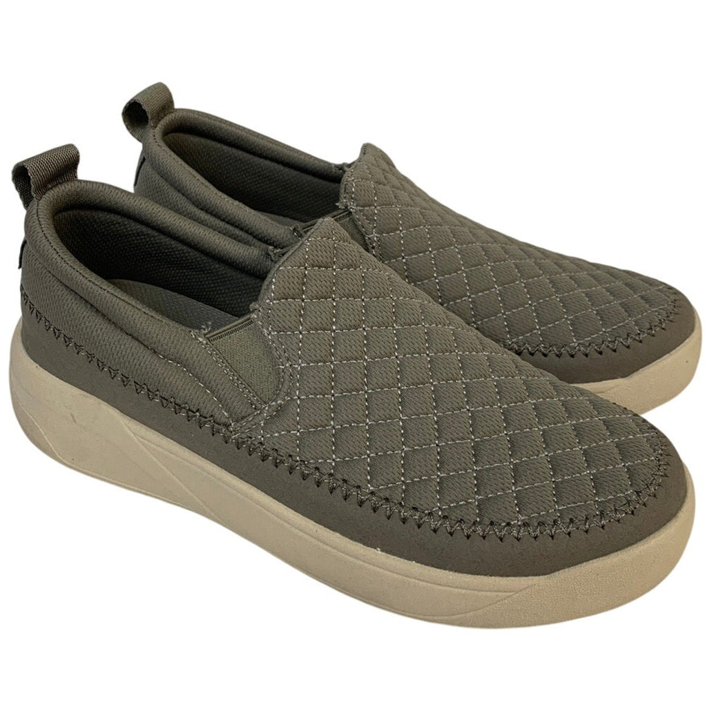Staheekum Womens Size 9 Taupe Sneakers Quilted Slip On Round Toe Shoes