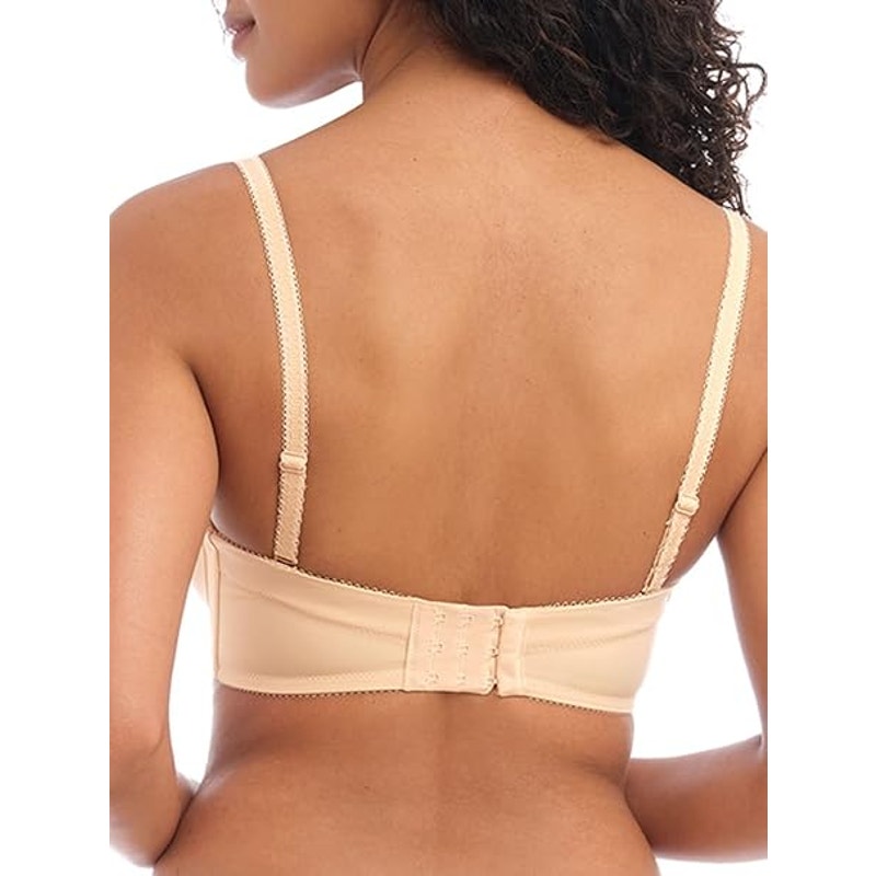 NWT New Freya Womens 36F Deco Underwire Padded Removeable Straps Strapless Bra