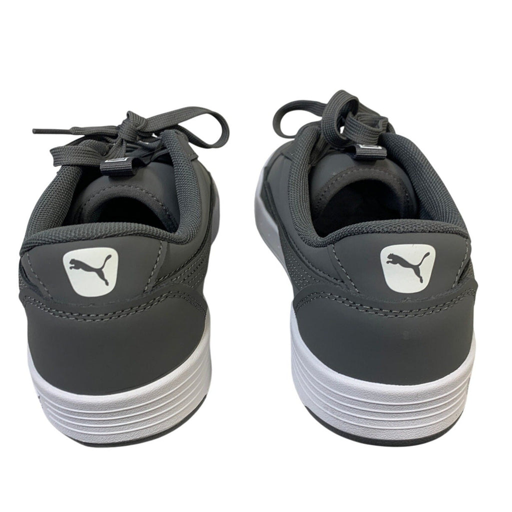 New In Box PUMA Mens Size 8.5 Gray Faux Leather SoftFoam+ Skate Sneaker Shoes