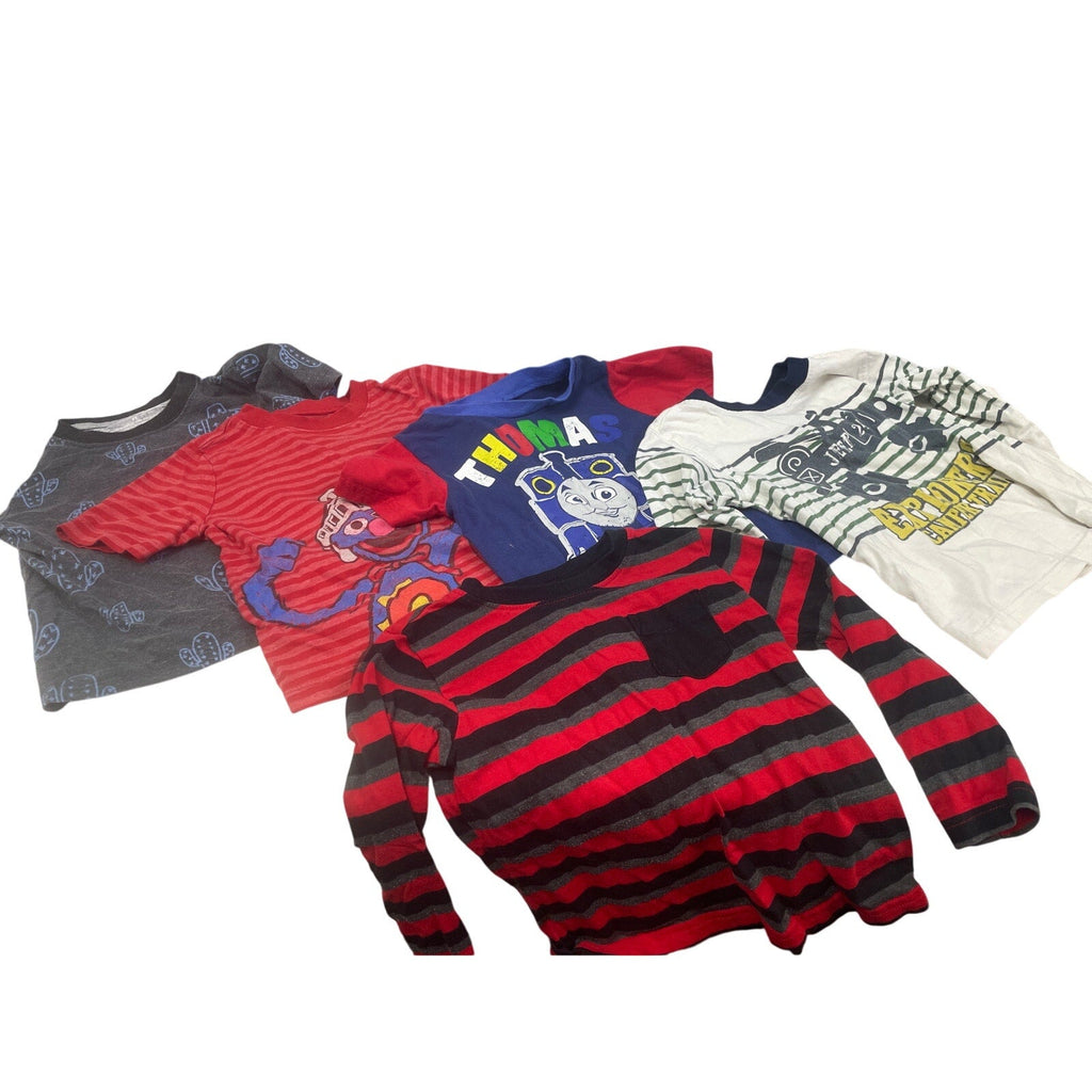 Lot of 5 Baby Boys 2T Long & Short Sleeve Grover Thomas Tee Shirts Tops
