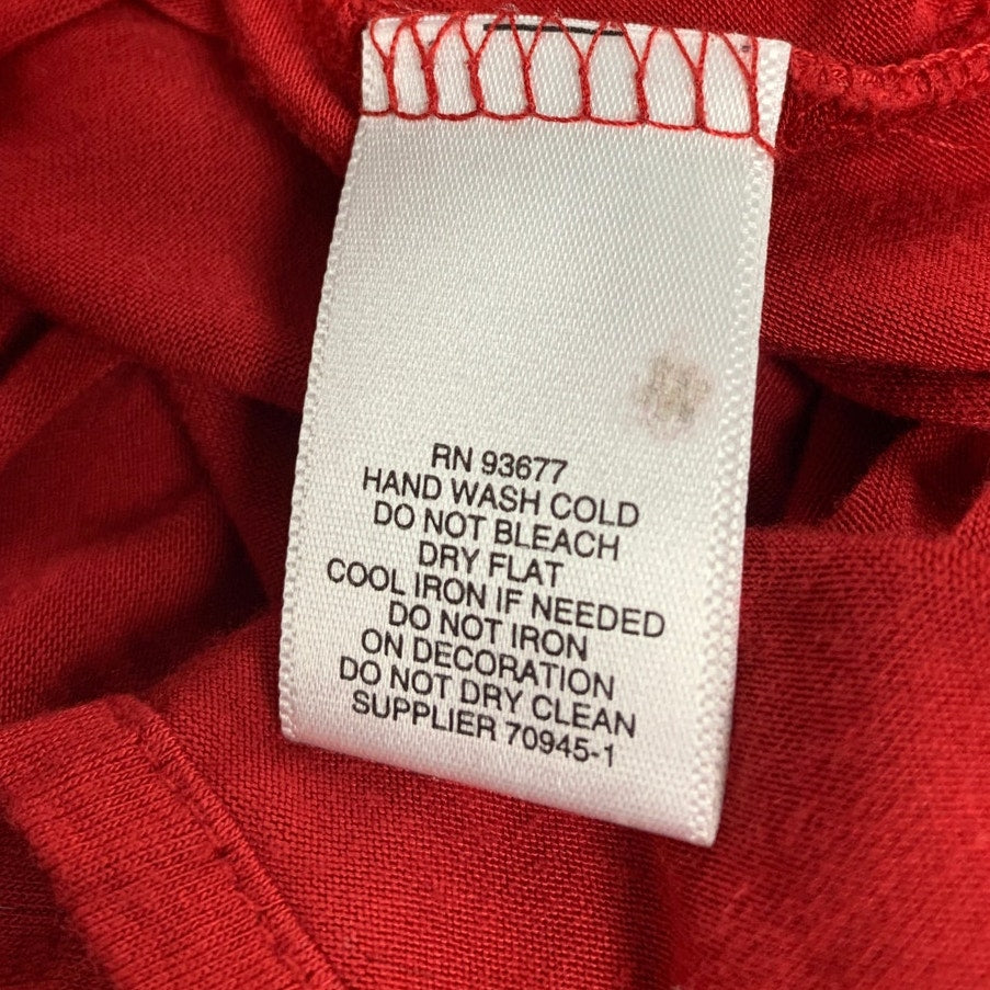 Liz Claiborne Womens Plus 3X Red Rayon Spandex Beaded Neck Sleeveless Career Top