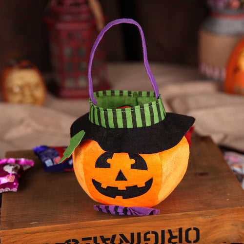 Cute Halloween Candy Bag Halloween Pumpkin Pattern Portable Handbag