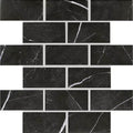 Open Box Daltile Restore Black Marble 12 in. x 12 in. Glazed Ceramic Brick Joint Mosaic Tile (9.96 sq. ft./Case)