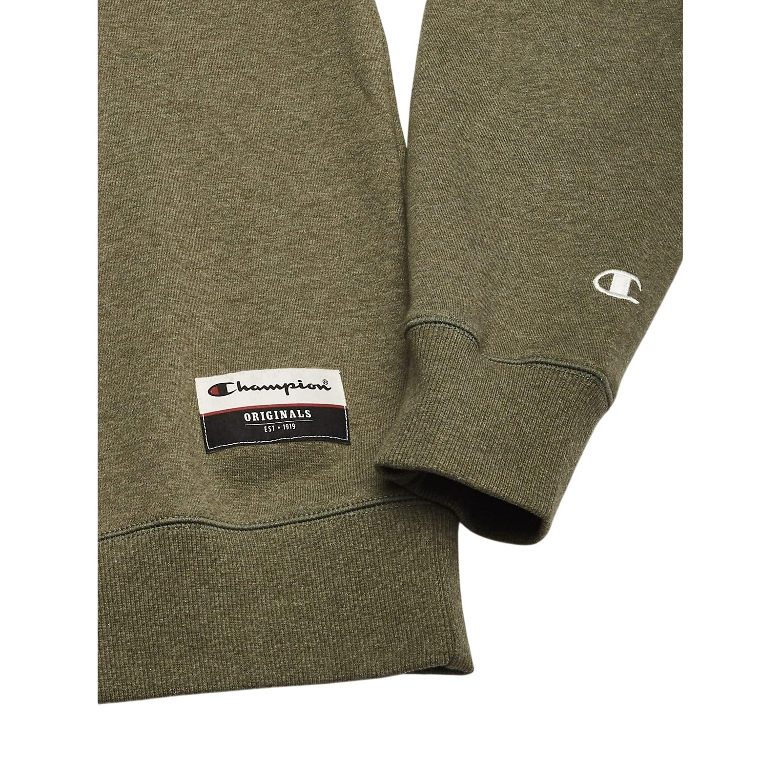 New Champion Mens 3XL Army Green Sueded Fleece Pullover Crew Neck Sweatshirt