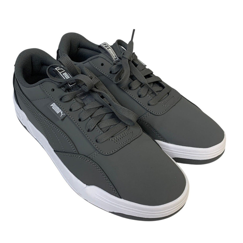 New In Box PUMA Mens Size 8.5 Gray Faux Leather SoftFoam+ Skate Sneaker Shoes