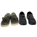 Lot of 2 Saucony Toddler Boys Size 9-10 Gray Brown Sneakers Round Toe Shoes