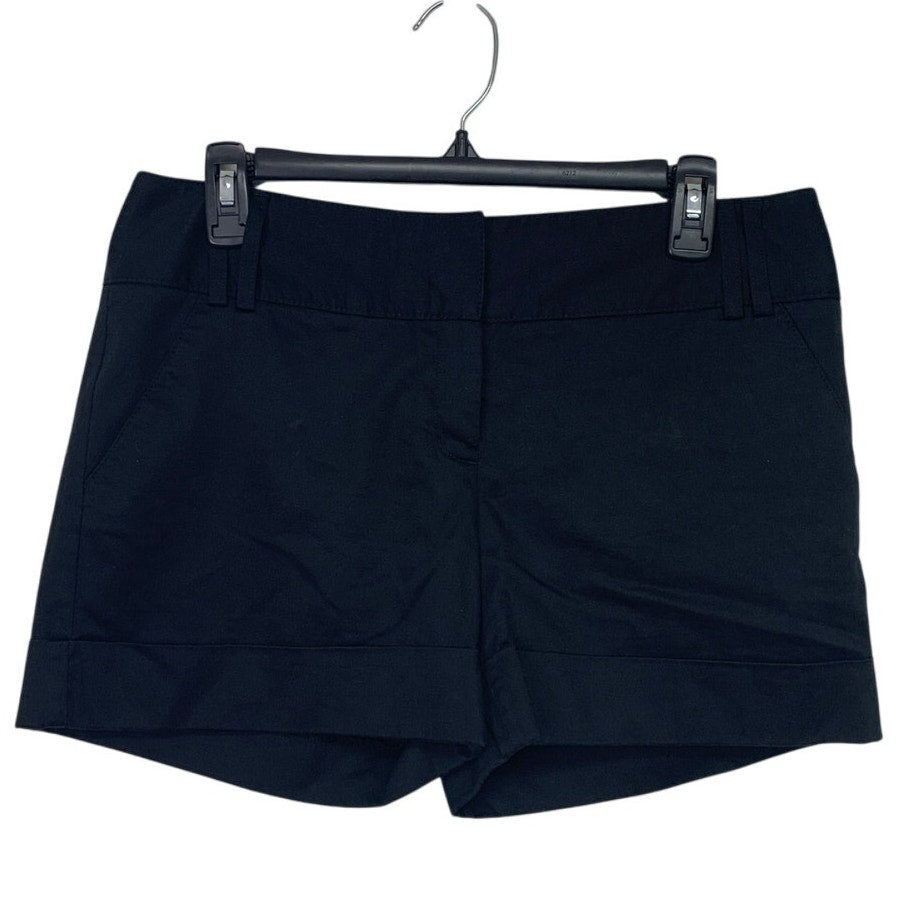Express Womens Size 8 Black Stretch Cotton Blend Hemmed Short Shorts w Pockets