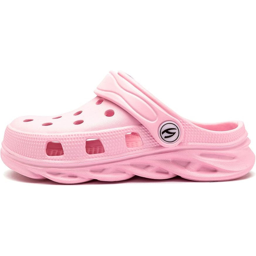 New Hobibear Toddler Girls Size 8 Pink Clogs Slip on Water Shoes w Bonus Charms