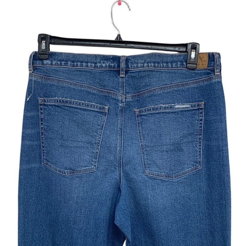 New American Eagle Womens Size 18 Super High Rise Baggy Straight Denim Jeans