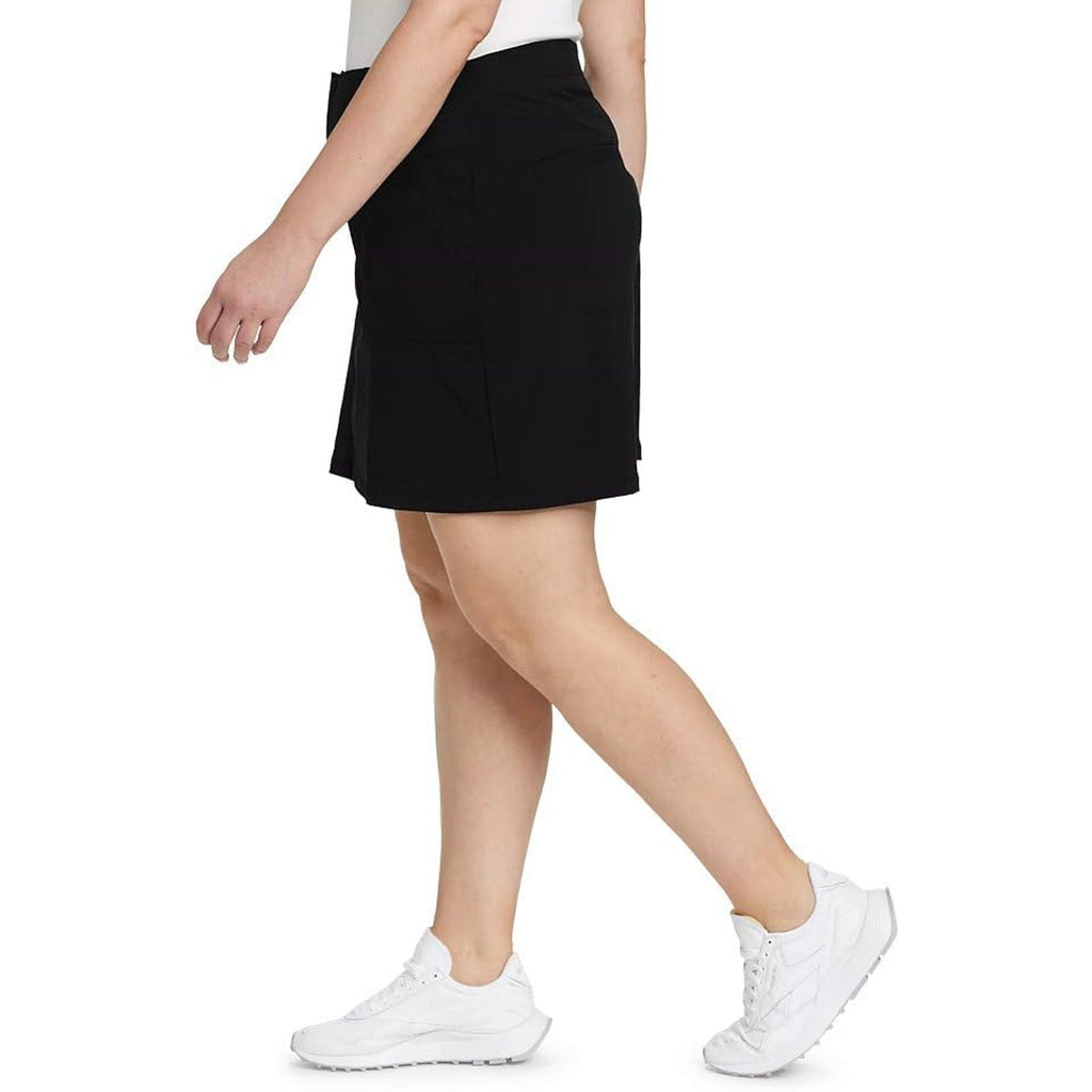 New Eddie Bauer Womens Size 14 Black Horizon UPF 50 High-Rise Skort Zip Pockets