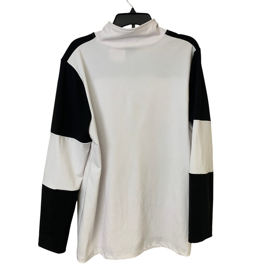 Upcycled Hand Printed Womens 3X Let Them Quarter Zip Long Sleeve Sweatshirt