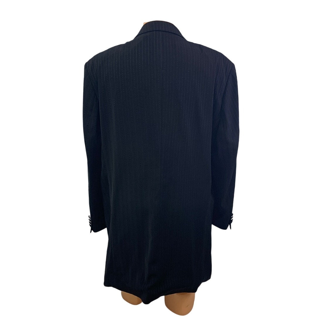 Veronelli Mens 48L 43W Pin Stripe 6-Button Single Breasted Suit Jacket Coat Only