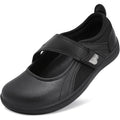 Barerun Womens Size 7.5 Black Faux Leather Mary Jane Flat Wide Toe Box Shoes